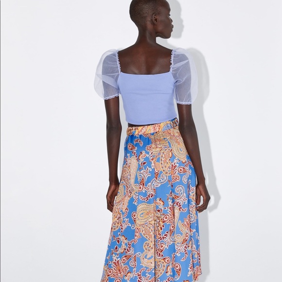 Zara Tied print skirt - Picture 8 of 8